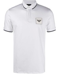 Polo brodé blanc Emporio Armani