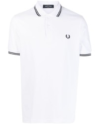 Polo brodé blanc Fred Perry
