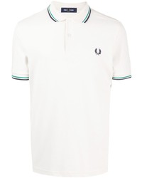Polo brodé blanc Fred Perry