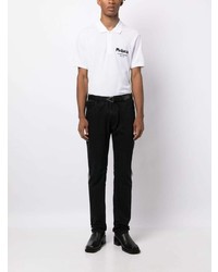 Polo brodé blanc Alexander McQueen