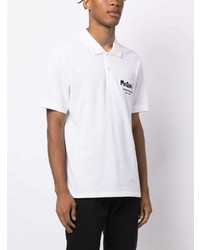 Polo brodé blanc Alexander McQueen