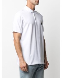 Polo brodé blanc Karl Lagerfeld