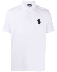 Polo brodé blanc Karl Lagerfeld