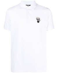 Polo brodé blanc Karl Lagerfeld