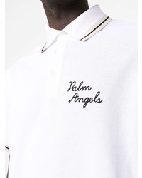 Polo brodé blanc Palm Angels