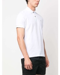 Polo brodé blanc Stone Island