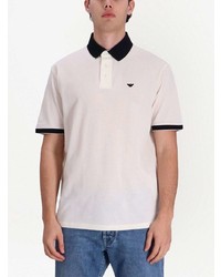 Polo brodé blanc Emporio Armani