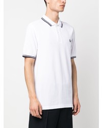 Polo brodé blanc Fred Perry