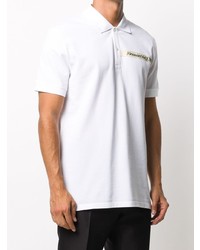 Polo brodé blanc Alexander McQueen