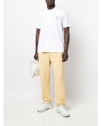 Polo brodé blanc Moschino