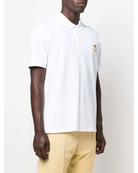 Polo brodé blanc Moschino