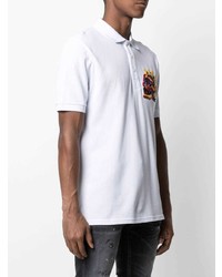 Polo brodé blanc Philipp Plein