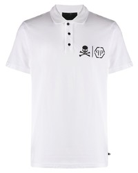 Polo brodé blanc Philipp Plein