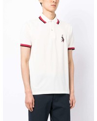 Polo brodé blanc Paul Smith