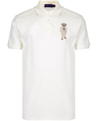 Polo brodé blanc Ralph Lauren Purple Label