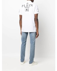 Polo brodé blanc Philipp Plein