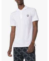 Polo brodé blanc Alexander McQueen