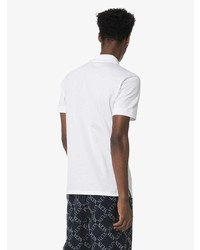 Polo brodé blanc Alexander McQueen