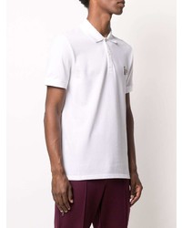 Polo brodé blanc Alexander McQueen