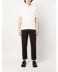 Polo brodé blanc Stussy