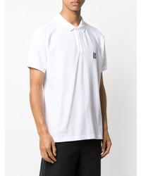 Polo brodé blanc Moschino