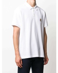 Polo brodé blanc Moschino