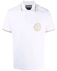 Polo brodé blanc VERSACE JEANS COUTURE