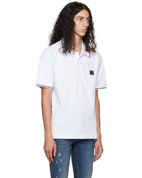 Polo brodé blanc Amiri