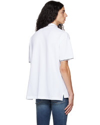 Polo brodé blanc Amiri