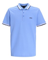 Polo brodé bleu clair BOSS