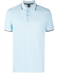 Polo brodé bleu clair BOSS