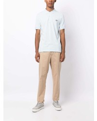 Polo brodé bleu clair Fred Perry