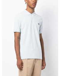 Polo brodé bleu clair Fred Perry