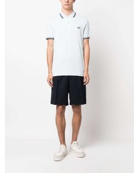 Polo brodé bleu clair Fred Perry