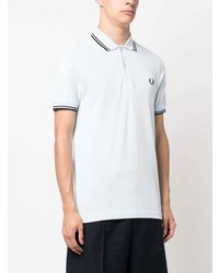 Polo brodé bleu clair Fred Perry