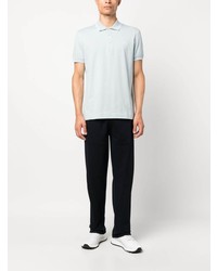 Polo brodé bleu clair Zegna