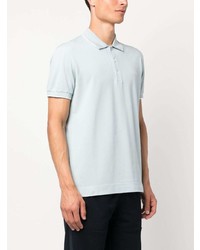 Polo brodé bleu clair Zegna