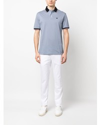 Polo brodé bleu clair Emporio Armani