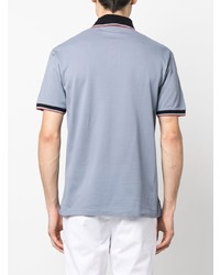 Polo brodé bleu clair Emporio Armani