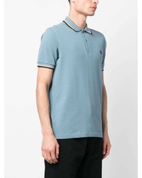 Polo brodé bleu clair Fred Perry