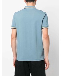 Polo brodé bleu clair Fred Perry