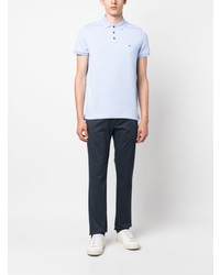 Polo brodé bleu clair Tommy Hilfiger