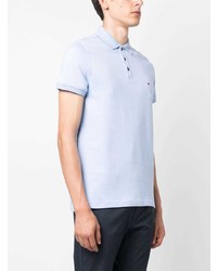 Polo brodé bleu clair Tommy Hilfiger