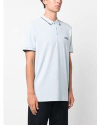 Polo brodé bleu clair BOSS