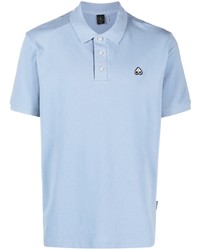 Polo brodé bleu clair Moose Knuckles