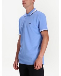 Polo brodé bleu clair BOSS