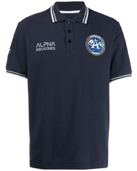 Polo brodé bleu marine Alpha Industries