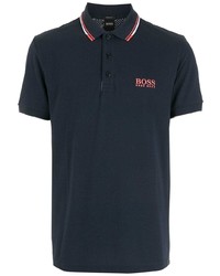 Polo brodé bleu marine BOSS