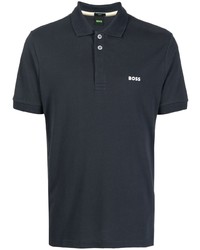 Polo brodé bleu marine BOSS