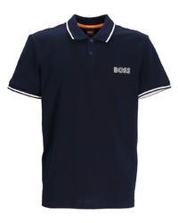 Polo brodé bleu marine BOSS